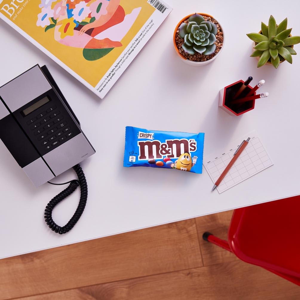 M&M's Crispy, Schokoladen Großpackung, 24 x 36g, Knusprige Schokolinsen