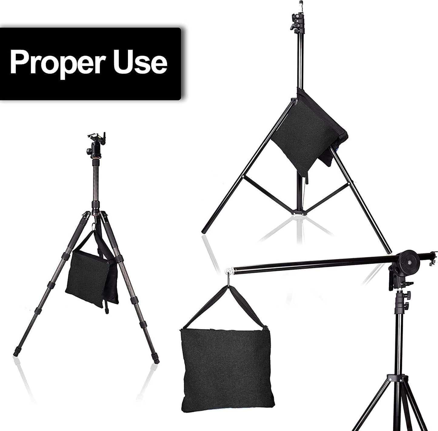 EMART 8 Stück Sandsack für Fotografie, Strapazierfähiger Sandbags für Stative, Videostudios und Garten
