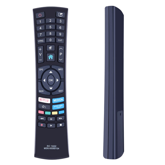 Passend für Medion Smart TV RC1822 MSN:40069104 ErsatzFernbedienung mit Netflix Medion Prime Video Tasten MD-31505 - X15515 MD-31510 - X14000