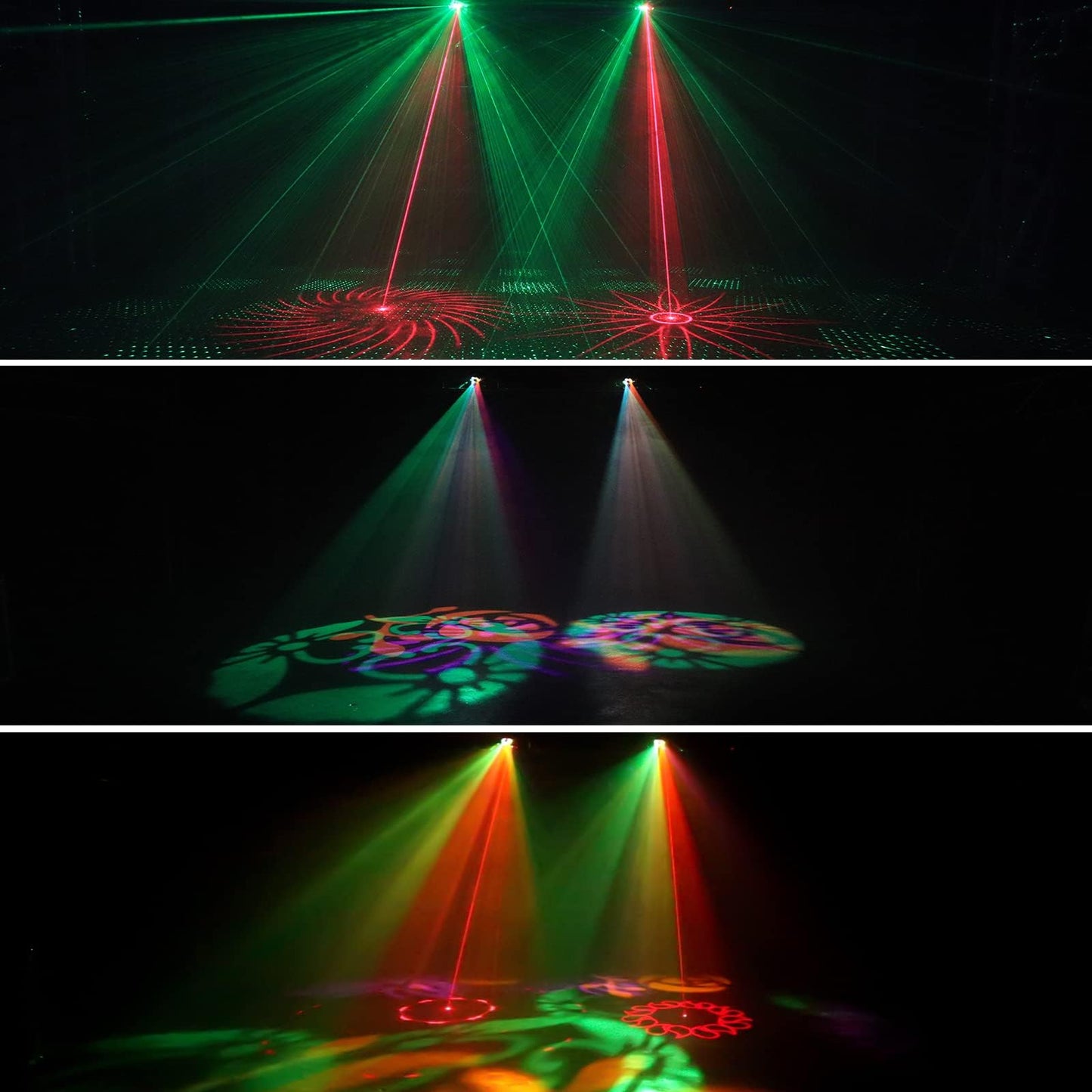 Bühnenbeleuchtung Disco Licht, 5 in 1 LED Effektlicht mit Magic Ball, LED Par Muster Blitzlichter mit UV Effekt, musikaktivierte und DMX gesteuerte DJ Lichter für Hochzeit, Kirche,Club,Party