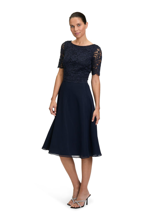 Vera Mont Damen 0113/4825 Partykleid, Blau (Night Sky 8541), (Herstellergröße: 44)