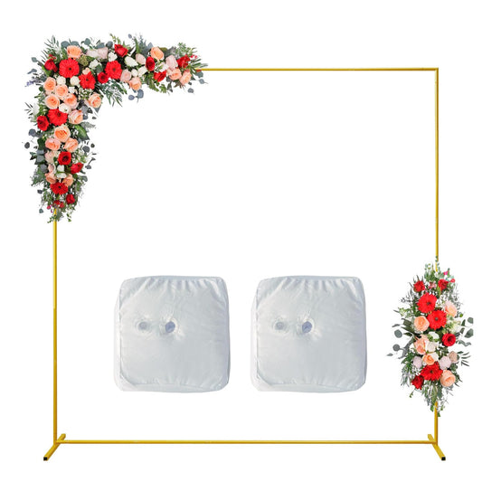 Fiita Verstellbarer Tischständer mit Klemmen 1.8M X1.2M Länge, Metall, verzierter Blumen-Tischbogen für Hochzeit,Party-Dekoration Bogen Geburtstagsfeier Jubiläum Weihnachtsdekoration Zubehör
