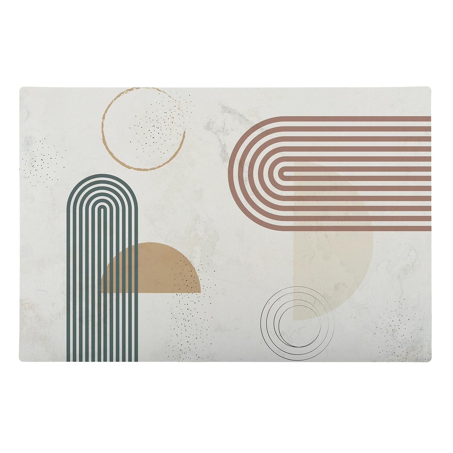 murando - Vinyl Teppich 90x60 cm - PVC Küchenteppich für Wohnzimmer Schlafzimmer Outdoor Läufer Küche Vinylteppich Dünn rutschfest Balkonteppich Design Abstrakt Beige Helle Farbe Boho n-A-1387-bi-a