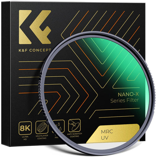 K&F Concept Nano X-Serie UV Filter 58mm Schott-Glas B270 28 Schichten MC Super Slim Schutzfilter Ultraviolett-Filter