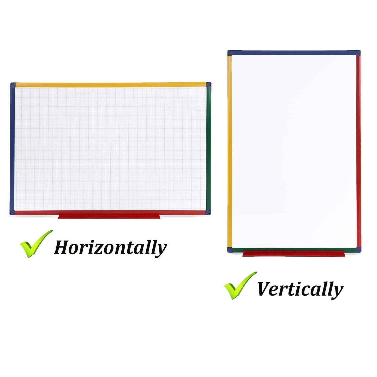 Swansea Whiteboard für Kinder, 60x45cm, Doppelseitig, Kleine Magnettafel Kinder Wand mit Maker für Schüler, Klassenzimmer, Schulmaterial, Lernen