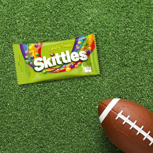 Skittles Crazy Sours Fruchtbonbons Großpackung, 14 x 38 g Saure Vegan Snacks, Regenbogen-Geschmäcker (532 g)