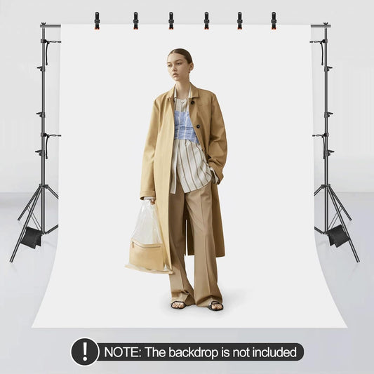 EMART Foto Hintergrund Ständer Kit, 3m x 3,6m Verstellbares Fotostudio Hintergrundständer, Hintergrundsystem für Fotografie, Video, Porträt und Produktfotografie