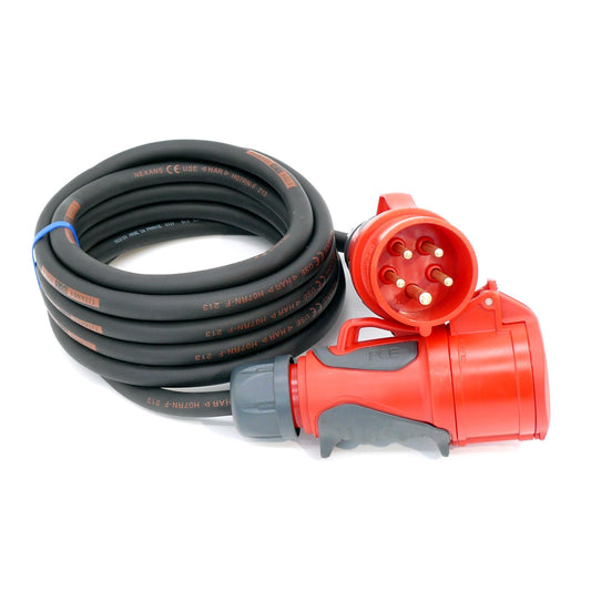 CEE Starkstromkabel (1,5m-50m) 16A Verlängerungskabel Titanex H07RN-F 5x2,5mm² mit PCE Grip Stecker und Kupplung, Business-Line von Event-Kabel (3 Meter)
