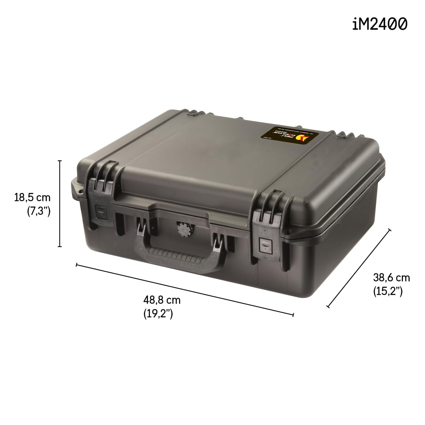PELI Storm IM2400 Wasserdichter Koffer für Foto und Videoausrüstung, Wasser- und Staubdicht, 26L Volumen, Ohne Schaum, Schwarz