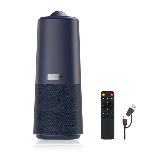 Nuroum 360 Pro Kamera für Videokonferenzen, 3 AI Modi, Intelligente Rauschunterdrückung & AGC, Webcam mit Mikrofon und Lautsprecher für Zoom/Teams/GoogleMeet auf PC/Laptop/Desktop