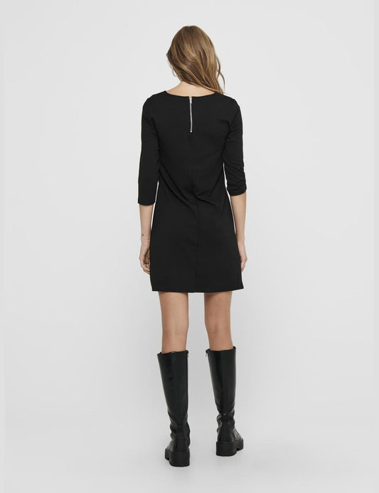 ONLY Mini Skater Kleid mit Reißverschluss Rundhals 3/4 Arm Kurz Freizeit Regular Fit Casual ONLBRILLIANT