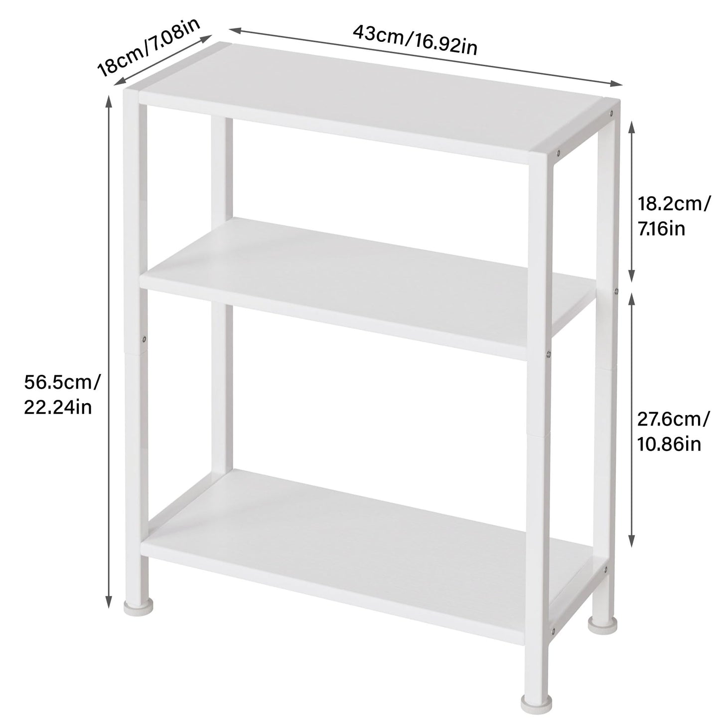 Vantimo Beistelltisch, Kleiner Beistelltisch, Sofa Beistelltisch für schmale Räume, Schlanker Beistelltisch, Nachttisch, für Wohnzimmer Schlafzimmer Büro
