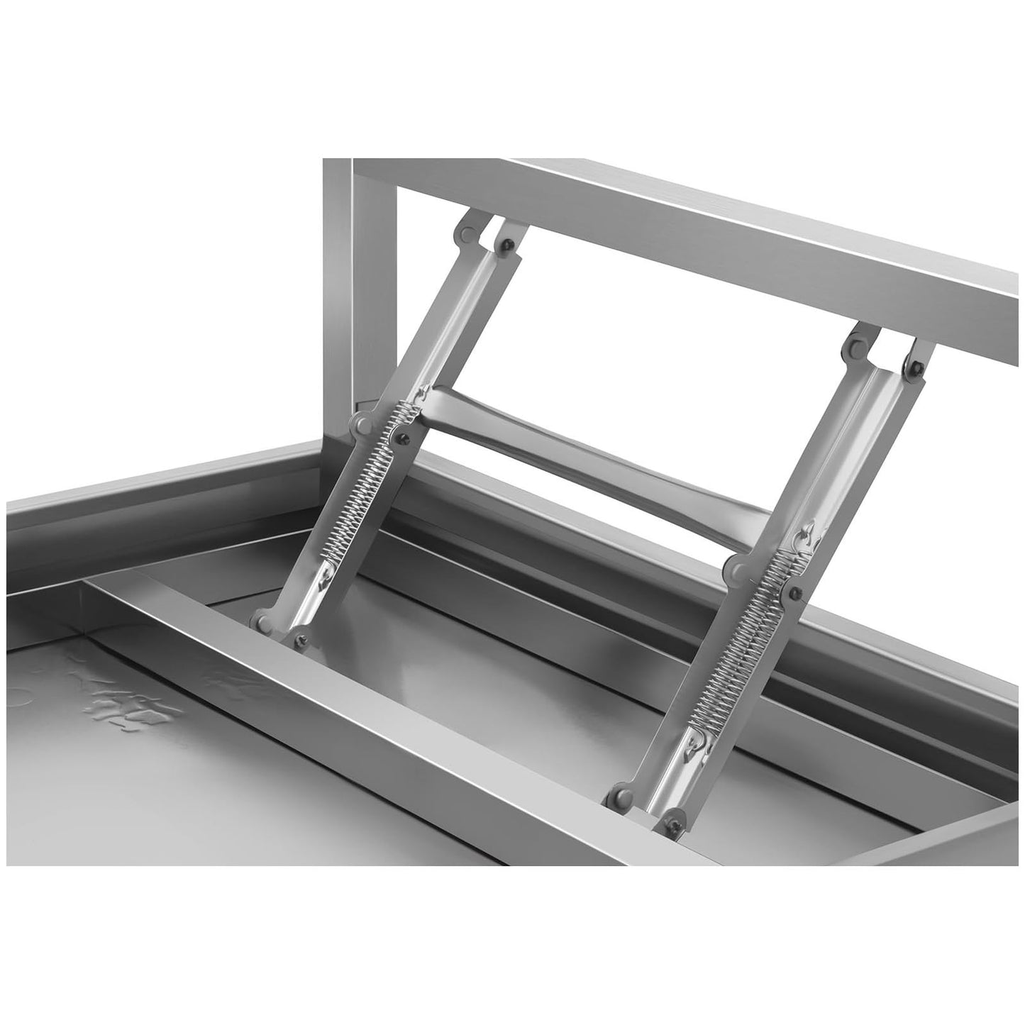 Royal Catering RCAT-120K Klappbarer Arbeitstisch Edelstahltisch (Tragkraft 120 kg, Arbeitsfläche 120 x 60 cm, Höhe 90,50 cm, Höhenverstellbar 10 mm) Edelstahl