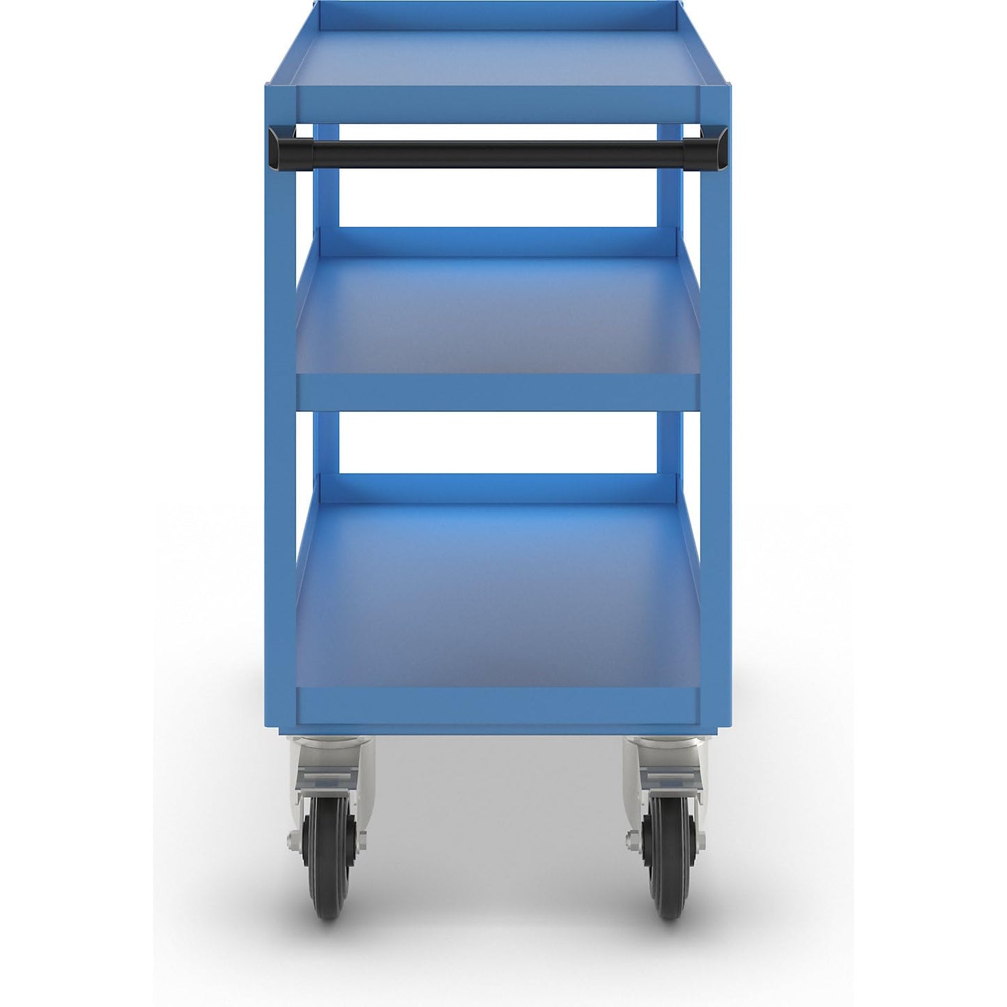 eurokraft | pro | Montagehilfswagen | 3 Etagen | Tragfähigkeit 350 kg | Gesamthöhe 915 mm | lichtblau