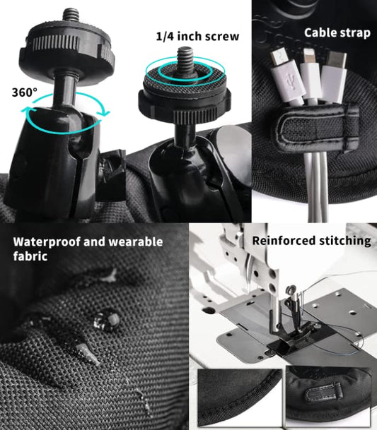 OctopusCamera | OctoPad | Universal Standfuß u. Mini Stativ für Reisen, spiegellose Kameras, 360 Action Cams, Smartphones, LED-Lichter, Blitzgeräte, Selfie-Sticks u. Mikrofone, mit 1/4 Zoll Gewinde