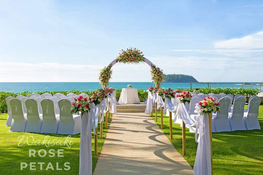 Vorgetrennte & Parfümierte Künstliche Rosenblätter Seidenrosenblätter – Perfekt für Hochzeit, Romantische Nacht, Valentinstag, Party & Event-Dekoration (1000 Stücke, Dunkelrot)