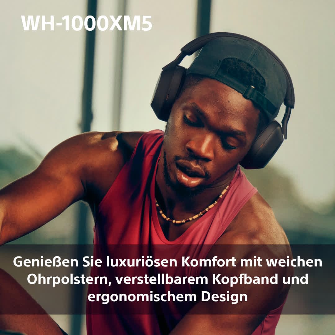 Sony WH-1000XM5 Wireless Noise Cancelling Headphones (30h Battery, Touch Sensor, Quick Charge Function, Optimised for Amazon Alexa, Headset with Microphone) Midnight Blue, Blau
