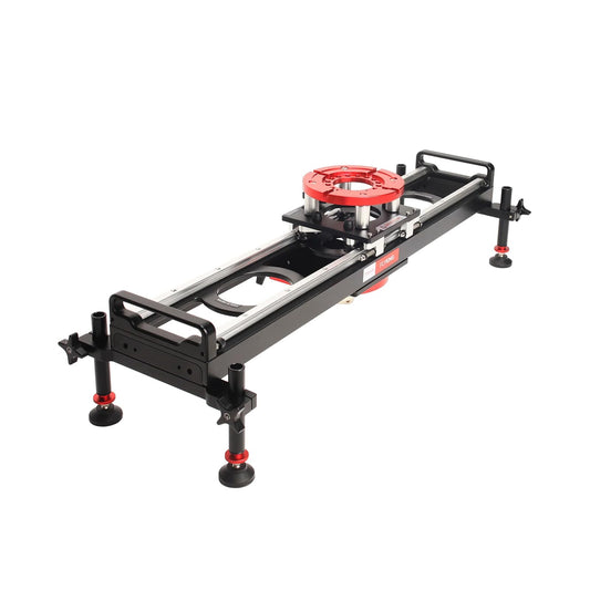 Proaim Flyking 3ft Präzisionskamera-Slider (Mitchell-Halterung) mit 360°-Schwenk und Stoßdämpfer-Softstop-Ende. Kompatibel mit Mitchell/Bowl Stativ. Nutzlast bis zu 70 kg / 154 lb. (P-FK-3)