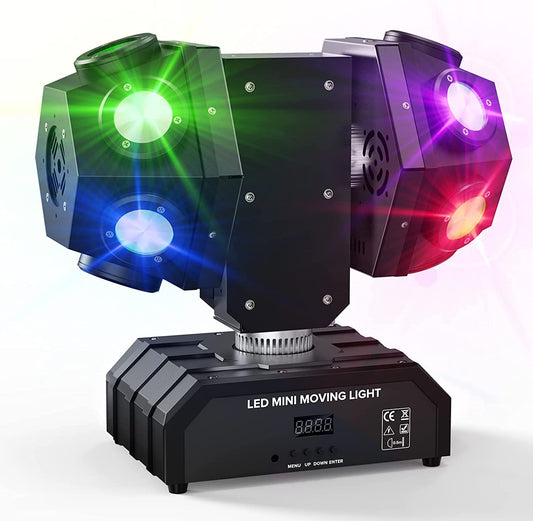 Moving Head LED 150W Disco licht Party licht dmx512 RGBW Bühnenlichter DJ lichter Stroboskoplicht für Bar Effektstrahler Club Hochzeit Weihnachten Lichttechnik