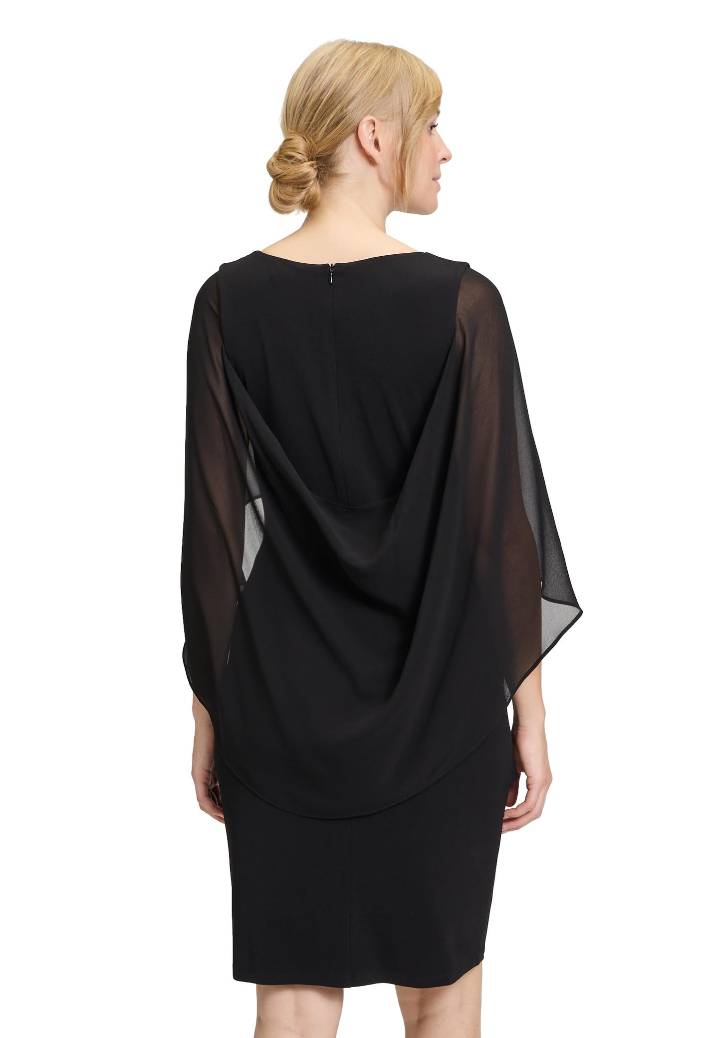 Vera Mont Damen Cocktailkleid mit Raffung Schwarz,44