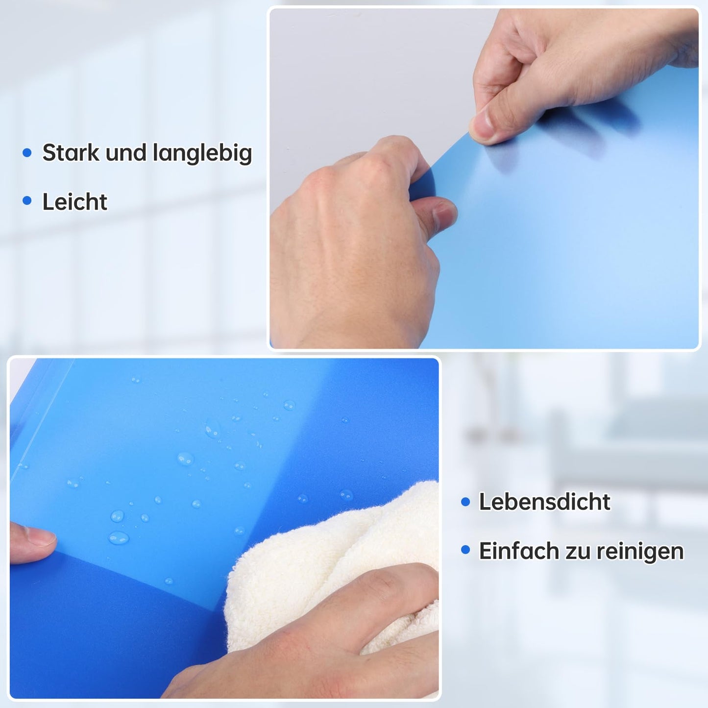 FRETONBA Postmappe A4 Schule, Sammelmappe 10 Stück, Eckspannermappe Elastische Bandbefestigung, Schnellhefter a4 PP-Material Robust und Langlebig, Dokumentenmappe a4 FTB