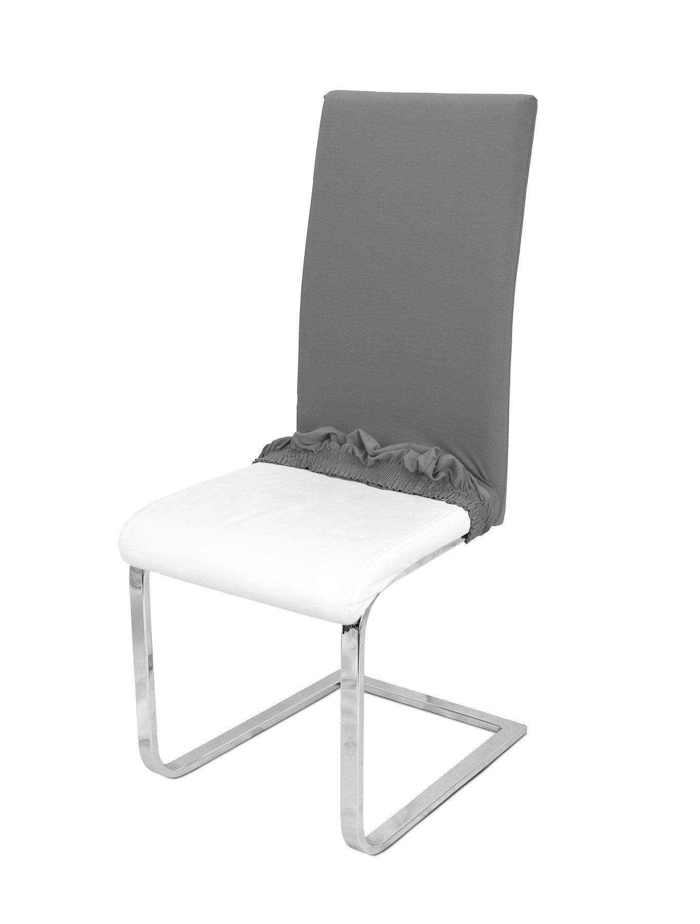 BEAUTEX Stuhlhusse Jersey, elastische Stretch Husse Baumwolle Bi-Elastic, Farbe wählbar, Anthrazit