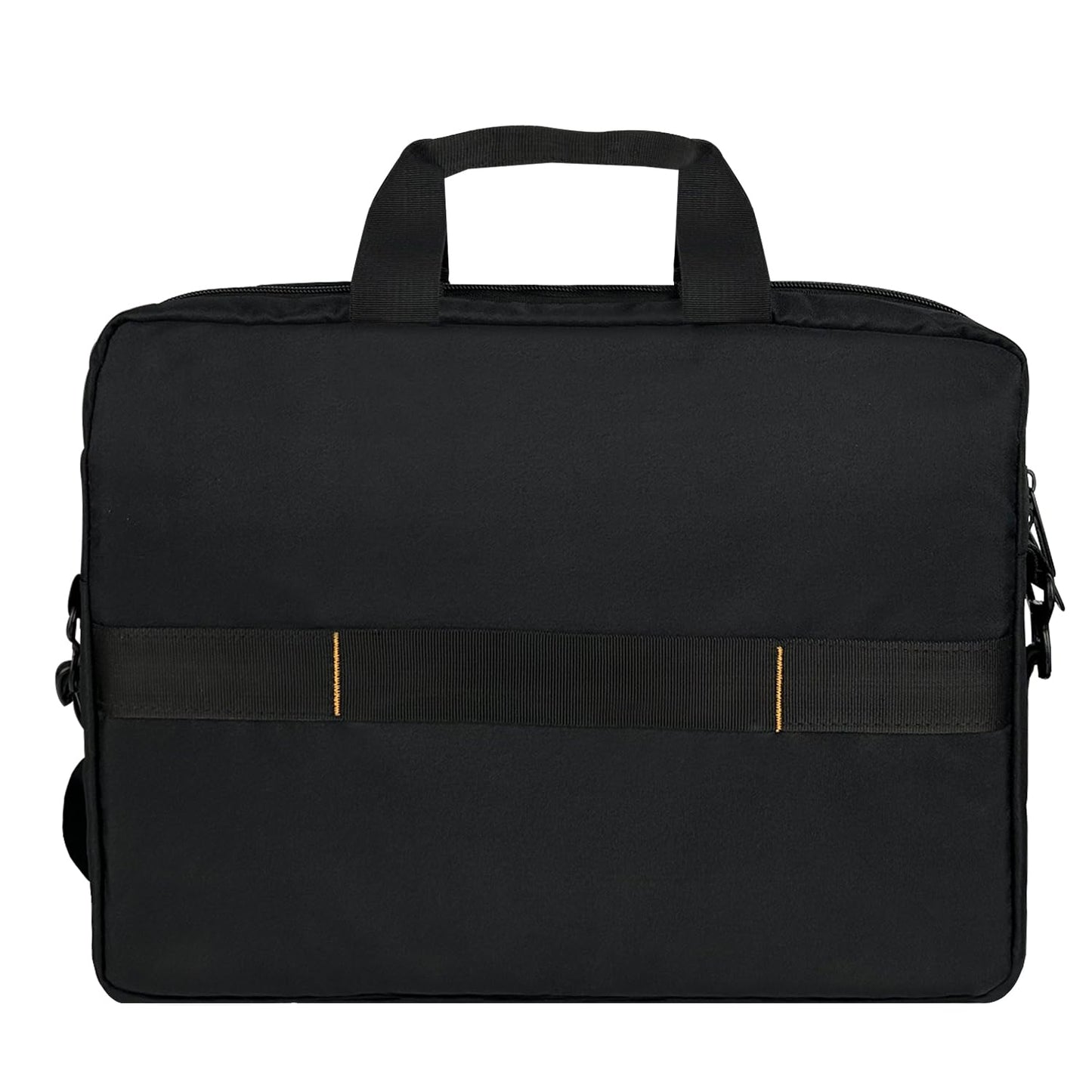 Amazon Basics- kompakte Laptoptasche, Umhängetasche/Tragetasche mit Taschen zur Aufbewahrung von Zubehör, für Laptops bis zu 15,6 Zoll (39,6 cm), Schwarz, 1 Stück