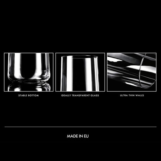 Krosno Wassergläser Longdrinkgläser Trinkgläser | Set von 12 | 540 ML | Avant-Garde Kollektion | Perfekt für zu Hause, Restaurants und Partys | Spülmaschinenfest