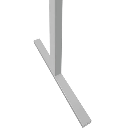 Weber Büroleben GmbH Easy Konferenztisch Bootsform 180x100 cm Lichtgrau Besprechungstisch Tisch, Gestellfarbe:Silber