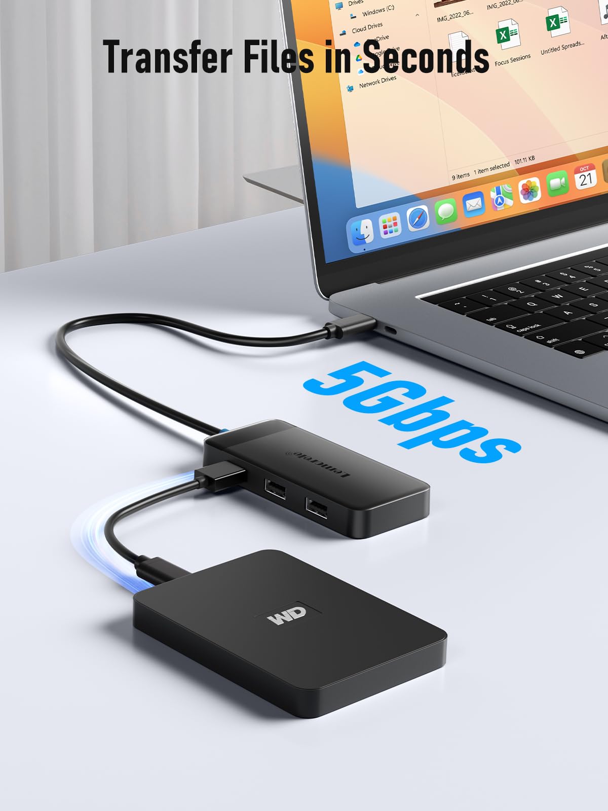 Docking Station USB C Hub Dual HDMI, 2024 Upgrade Lemorele USB C Dock 2*HDMI Adapter 4K, 3 USB 3.0/2.0, PD 100W für Windows, MacBook, Dell, HP, Surface