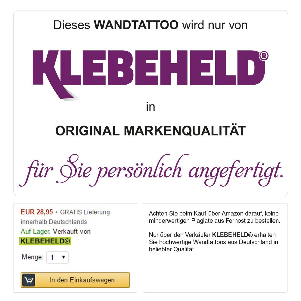 KLEBEHELD® Wandtattoo Wer den Tag mit einem Lachen beginnt... | Spruch Cicero | Farbe schwarz, Größe 80x25cm