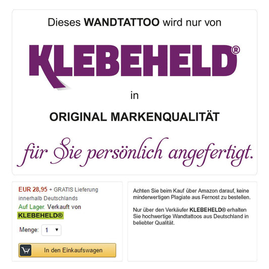 KLEBEHELD® Wandtattoo Wer den Tag mit einem Lachen beginnt... | Spruch Cicero | Farbe schwarz, Größe 80x25cm