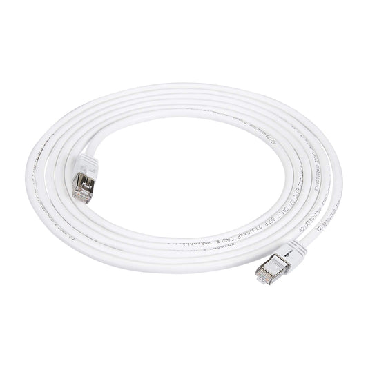 Amazon Basics High-Speed-Patchkabel, RJ45, Cat7, Gigabit-Ethernet, 1 Stück, weiß, 3 m, Komaptibel mit Drucker
