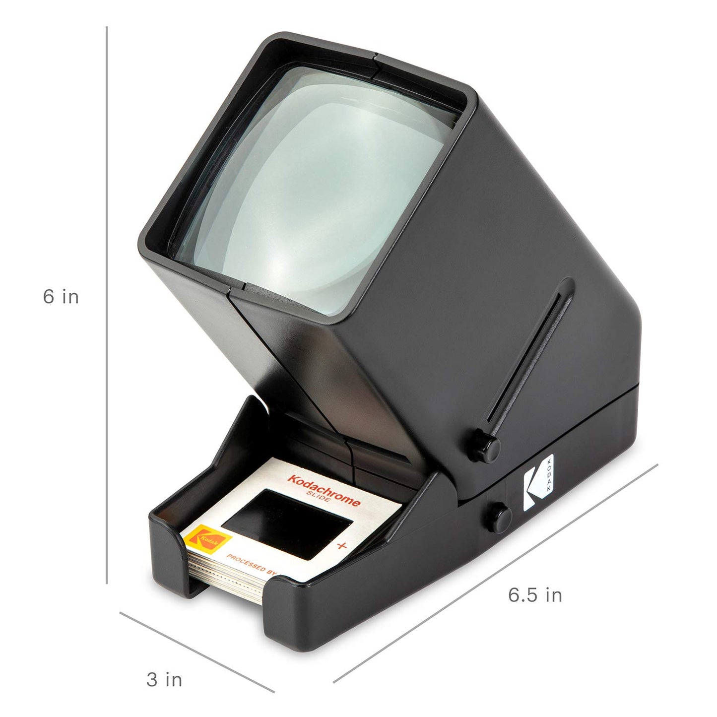KODAK 35-mm-Diaprojektor und Filmbetrachtungsgerät – Batteriebetrieb, 3-fache Vergrößerung, LED-beleuchtete Anzeige – für 35-mm-Dias und Filmnegative