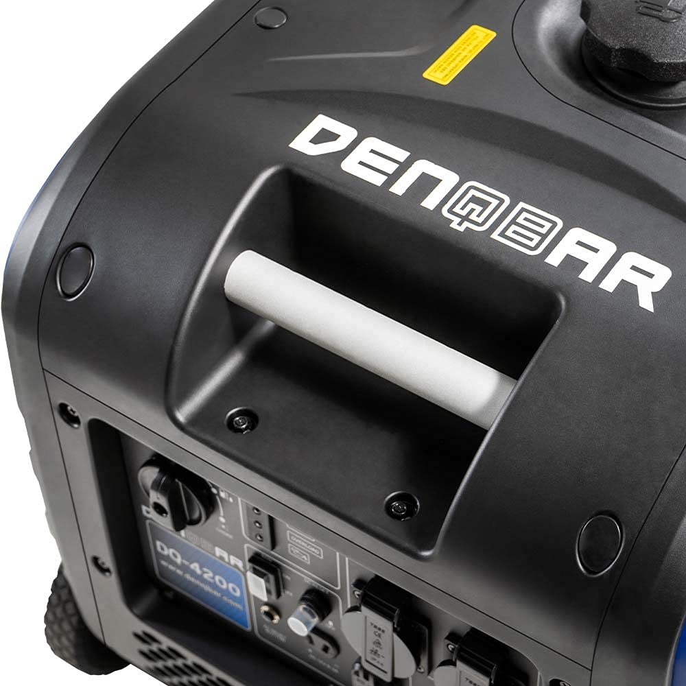 Denqbar Inverter Stromgenerator DQ-4200 4200W, Benzin Stromerzeuger mit 230V, Rädern, USB Fast-Load, Superleise, 4-Takt Motor, tragbar - Für Camping, Garage, Baustelle, Wohnmobil und Notstromaggregat