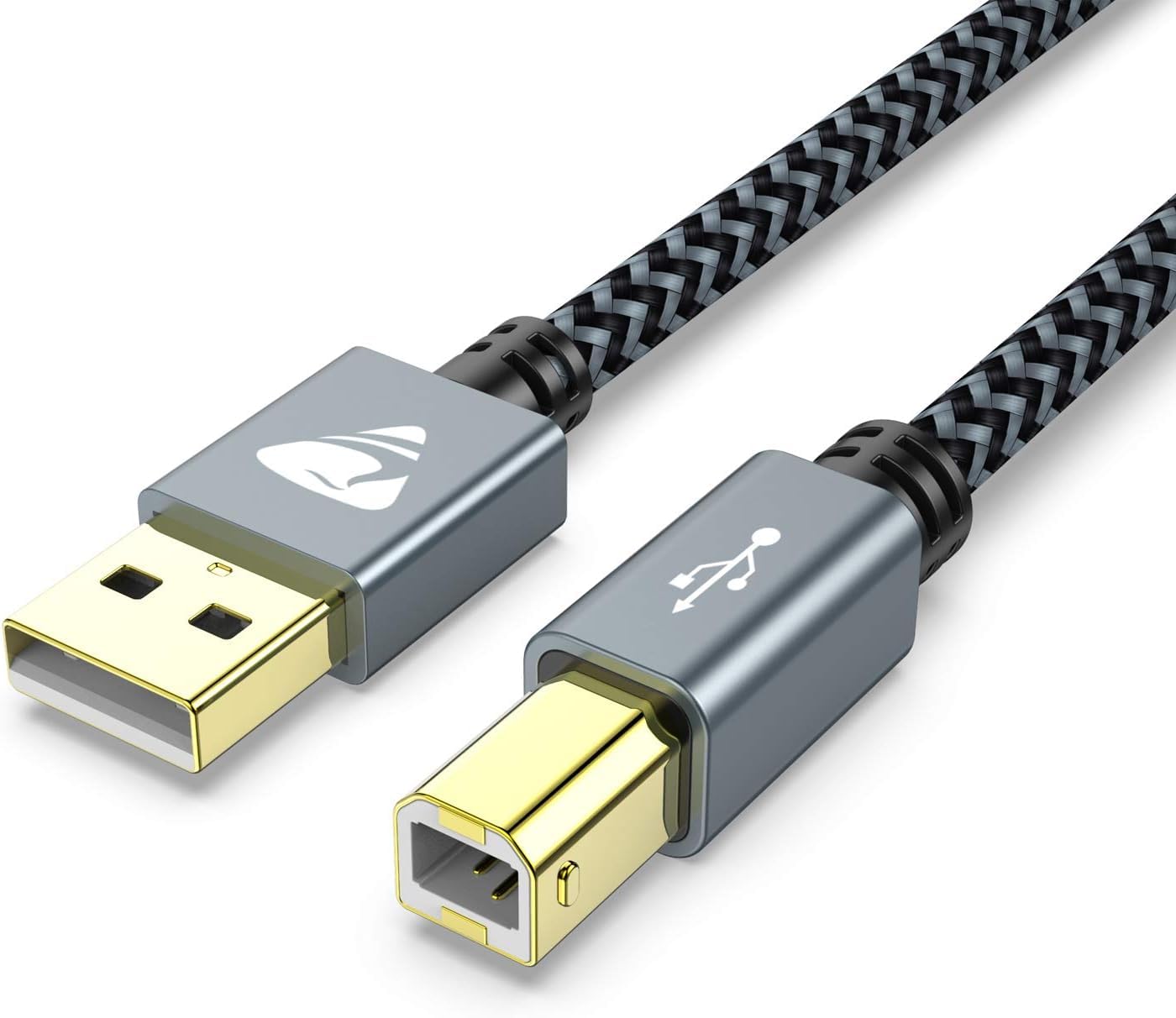 USB Druckerkabel, Scannerkabel 2.0 Kable【3M】 USB A auf USB B Drucker Kabel PC Printer Cable Kompatibel für HP, Dell, Canon, Lexmark, Xerox, Brother, Samsung usw