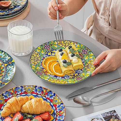 vancasso Salatteller 6er Set, SIMI Dessertteller aus Porzellan, geeignet für Mikrowellen und Spülmaschinen