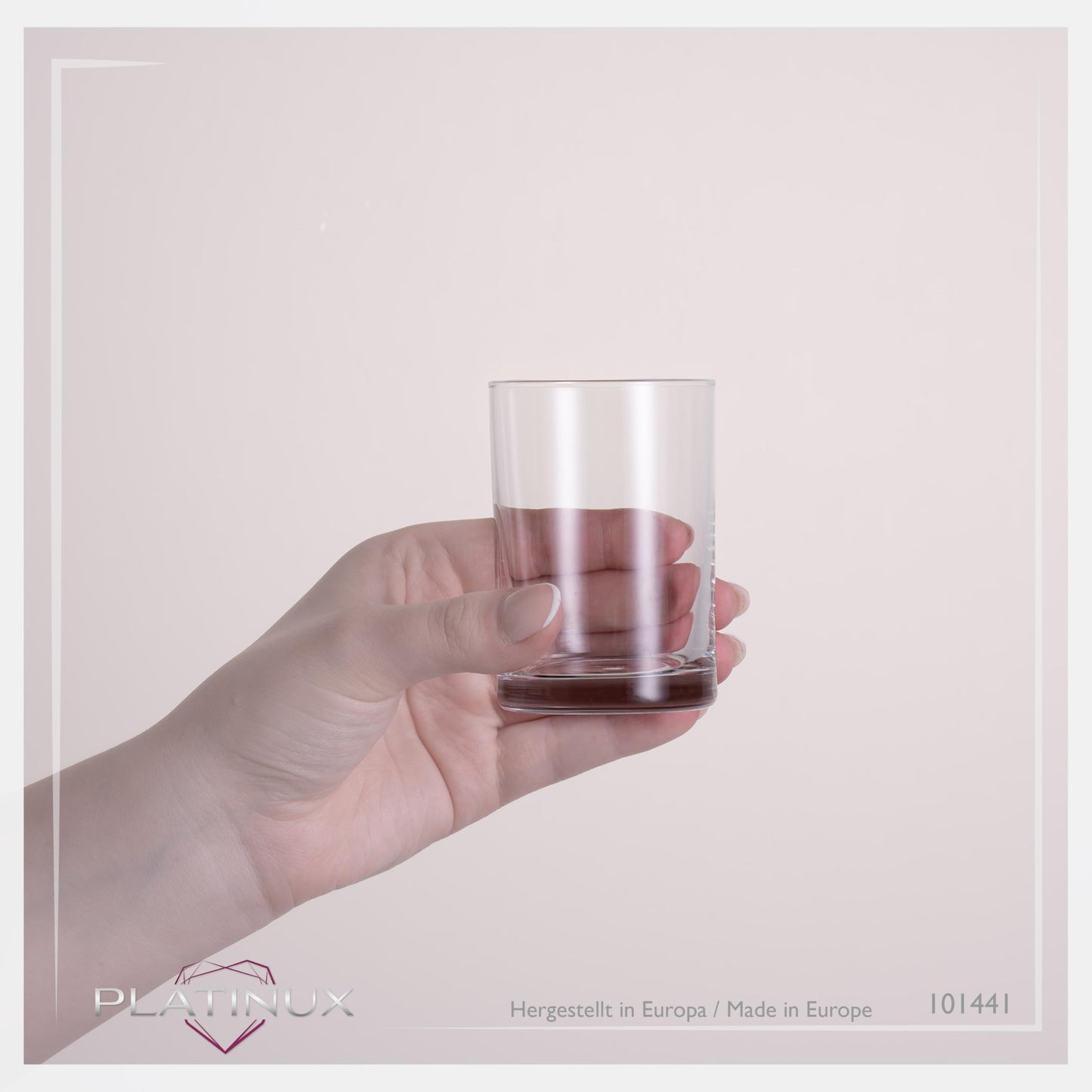 PLATINUX Gerade kleine Trinkgläser 80ml (max. 100ml) Set 6-Teilig Saftgläser aus Glas Wassergläser Spülmaschinenfest
