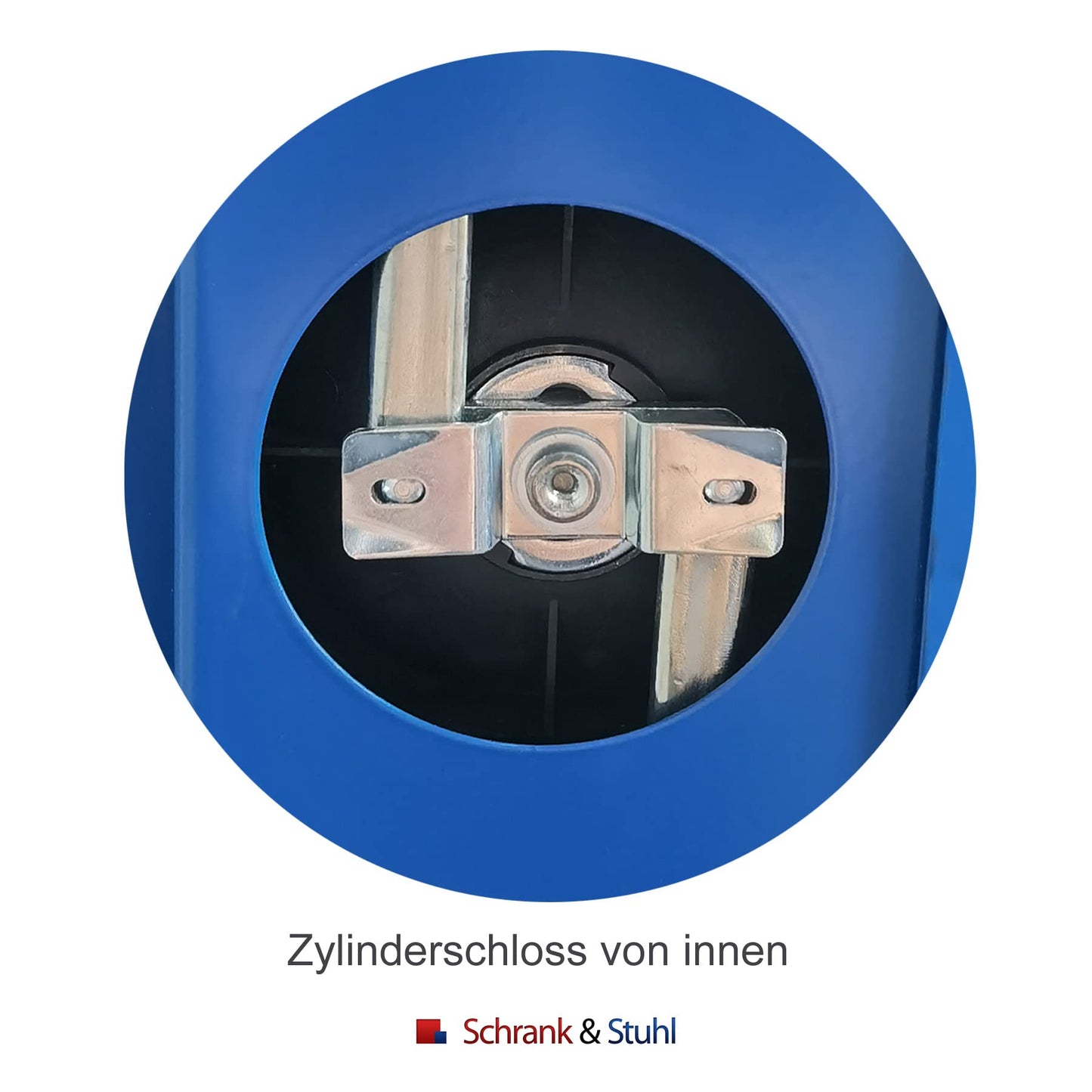 Schrank & Stuhl XXL Werkzeugschrank – Werkstattschrank mit 4 höhenverstellbaren Fachböden, Stahlschrank für Werkzeuge, 195 x 92 x 60 cm (H x B x T), Grau/Blau