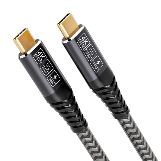 CAKOBLE USB C Kabel auf USB C 3M, usb c 3.2 kabel 3m,USB 3.2 Gen2 Typ C ladekabel, 20 Gbps Datenübertragung, 100W 20V/5A Schnellladekabel,4K @ 60Hz Videoübertragung für Monitor, USB-C-Geräte