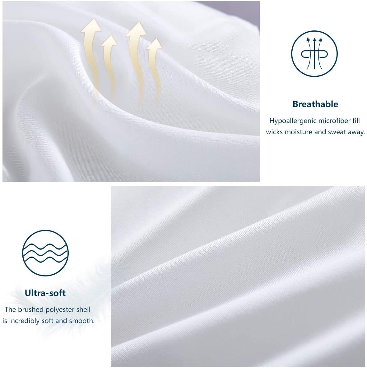 WAVVE Bettdecke 200x200cm Ganzjahresdecke 4 Jahreszeiten, Steppdecke 300gsm Mikrofaser 200x200 cm, Super Weiche Zudecke Schlafdecke Atmungsaktive 200 x 200 Weiß
