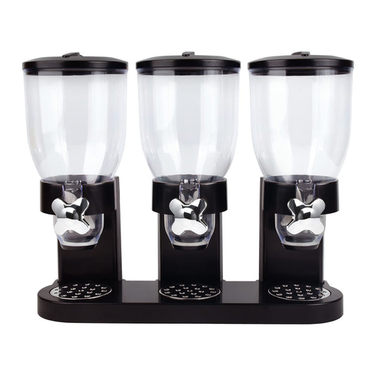 Sinceroduct Triple Food Dispenser Cereal Containers Storage Dispenser Food Storage Container Cereal Dispenser