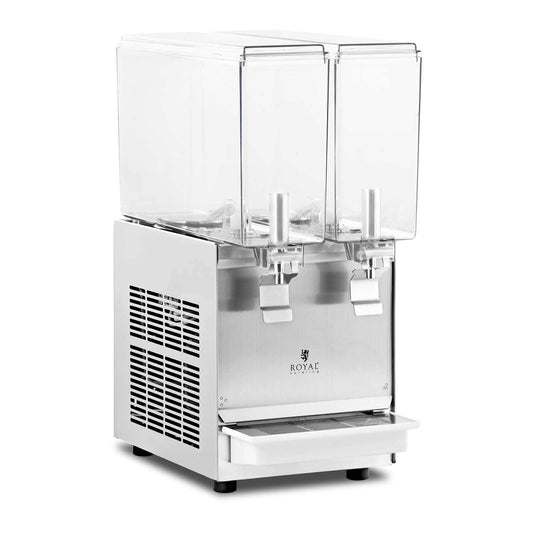 Royal Catering RC-JDD02 Saftspender 2 x 10 L Kühlsystem Dispenser Getränkespender Getränkespender mit Zapfhahn