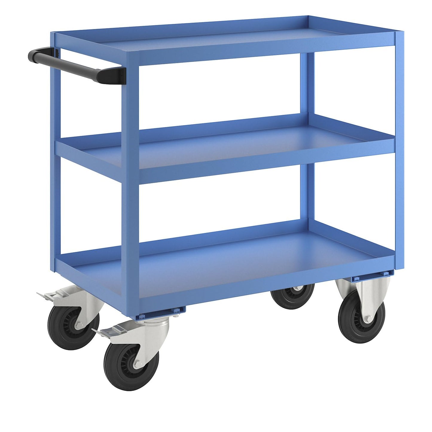 eurokraft | pro | Montagehilfswagen | 3 Etagen | Tragfähigkeit 350 kg | Gesamthöhe 915 mm | lichtblau
