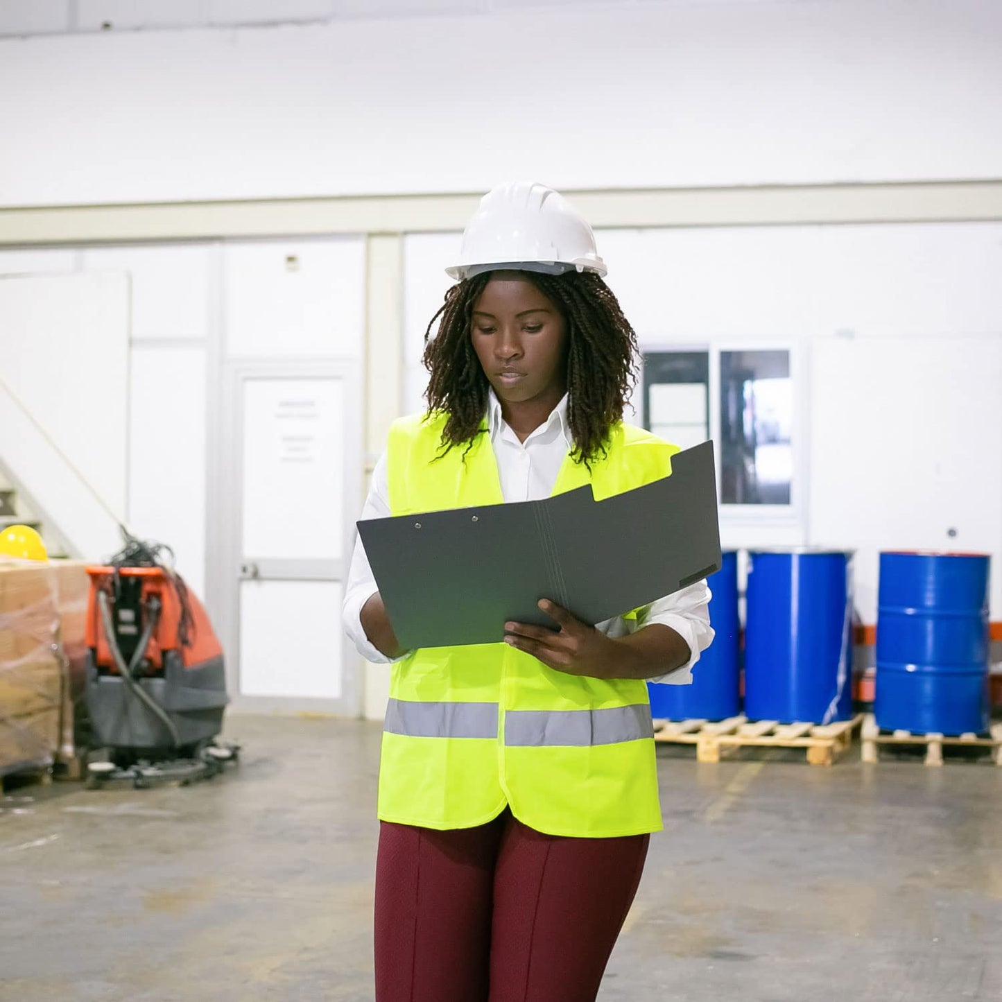 FLEXEO Warnwesten nach EN ISO 20471 - Auto - KFZ - Sicherheitsweste - Warnschutzweste - Warnweste - gelb - high Visibility Vest - Erwachsene - Sicherheits Set - EU Norm (4 Stück, Gelb)