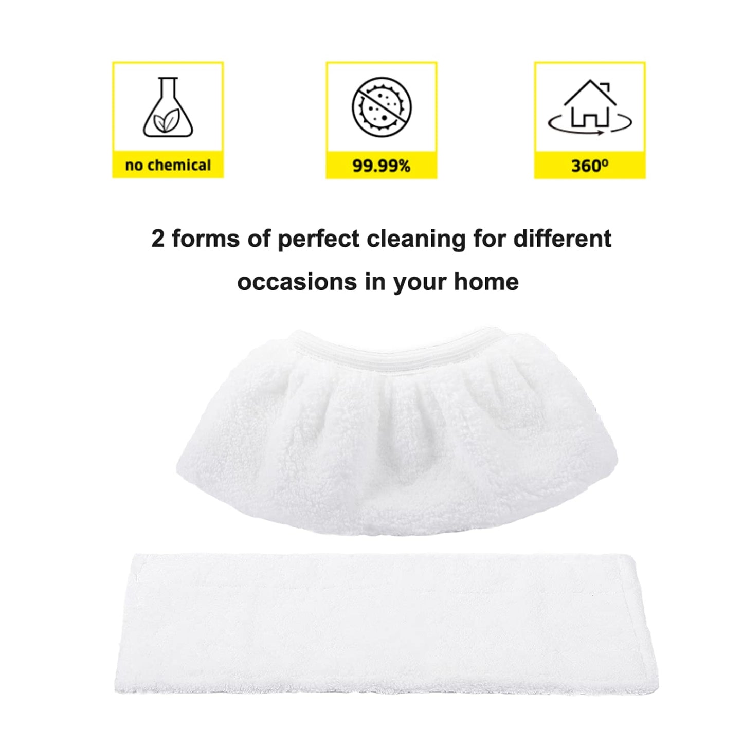 KEEPOW Mikrofasertuch Set kompatibel mit Kärcher EasyFix SC 2, SC 3, SC 4, SC 5 Dampfreiniger (3x Bodendüse + 3x Handdüsen)