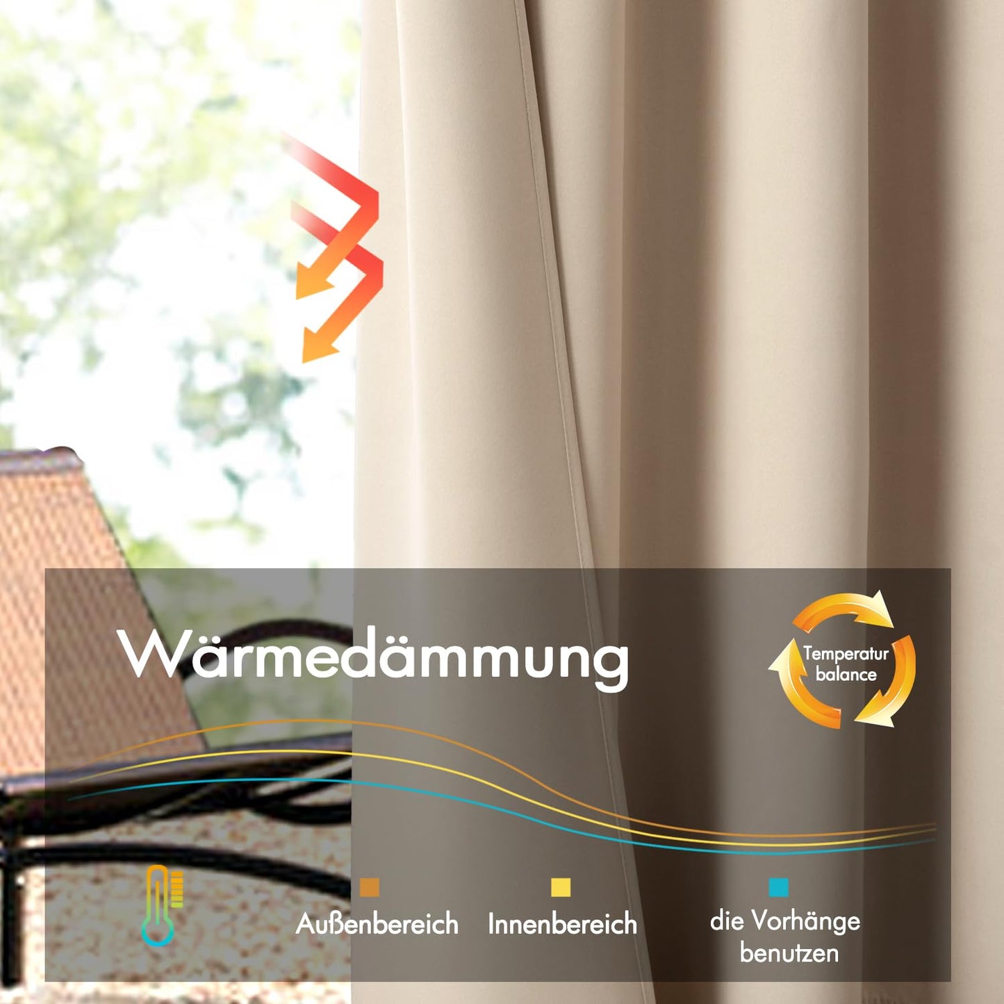 MIULEE Vorhänge Beige Blickdicht mit Ösen 225 CM Lang, Schöner Weicher Verdunklungsvorhänge zum Verdunkeln von Räumen, 2er Set Abdunkelnde Vorhänge Wohnzimmer Blickdichte Ösenvorhang Jeder H225 X B140