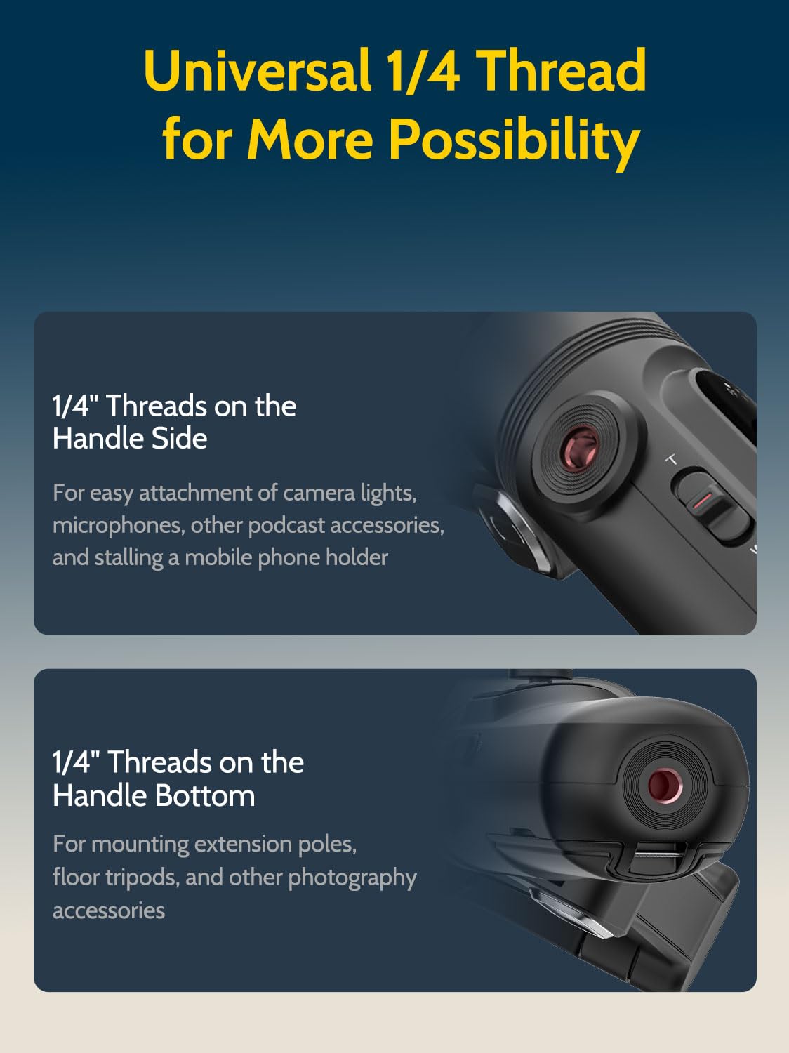 AOCHUAN Handlicher 3-Achsen-Gimbal-Stabilisator für Smartphone,Gimbal-Stabilisator für iPhone und Android mit 1/4 Zoll Gewinde,RGB-Magnetlicht,AI-Tracking-Handy-Gimbal für Vlogging-Smart X Kit Schwarz