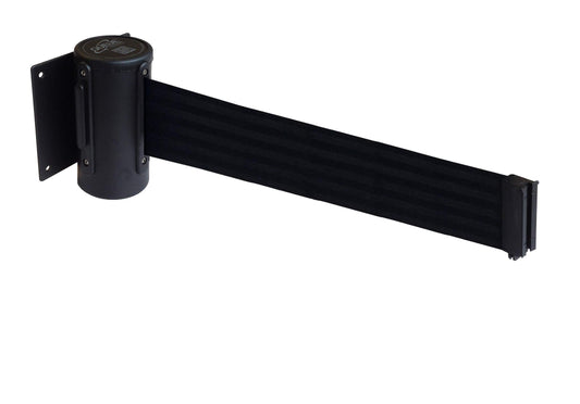Flexibarrier Wandhalterung inkl. Absperrband (Economy) - 2.3m/4.5m (4.5m, Schwarz/Schwarz)