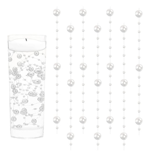 GEFIRE 18 Deko, Schwimmende Kerzen, Perlenschnur, Goldene Hochzeit Deko, Haarschmuck Hochzeit, Schwimmkerze, Kerze Silber, Geeignet Für Vasenfüller, Hochzeiten, Tischdekorationen (Weiss)